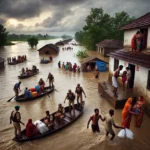 कोसी बाढ़ संकट: जान बचाने की जद्दोजहद